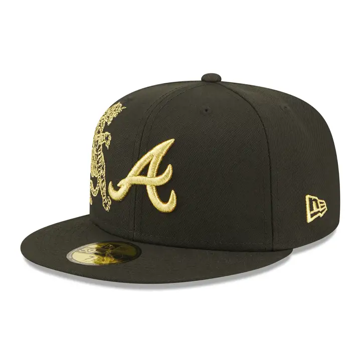 Casquette MLB 59FIFTY Tiger Claw Atlanta Braves noire/noire/or