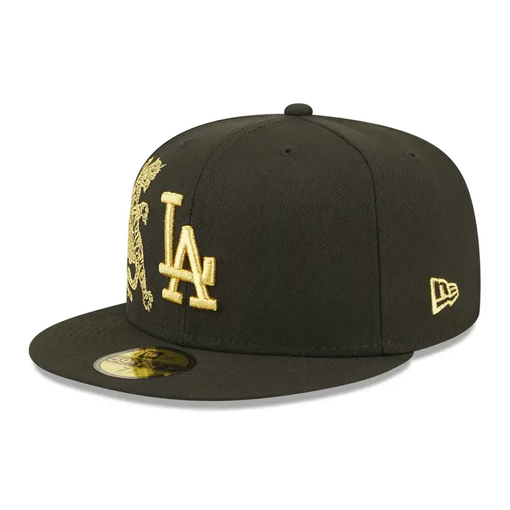 Casquette 59FIFTY MLB Tiger Claw Los Angeles Dodgers noir/noir/or