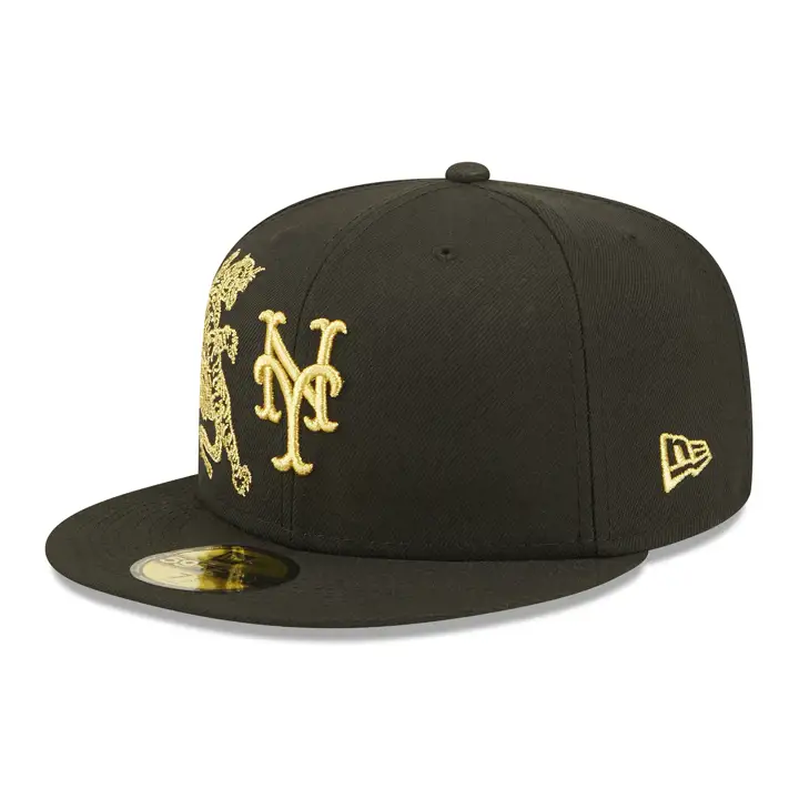Casquette MLB Tiger Claw 59FIFTY New York Mets noir/noir/or