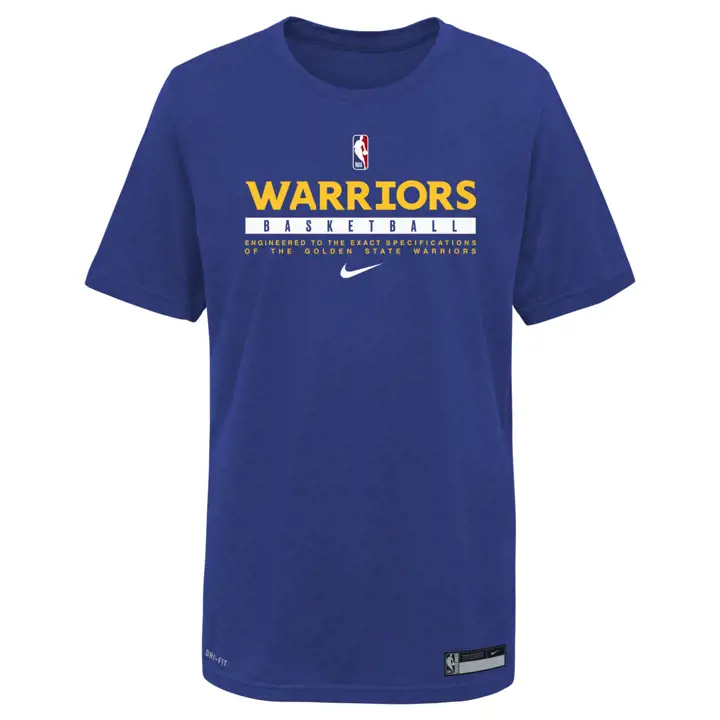 T-shirt d'entraînement NBA YTH Golden State Warriors bleu