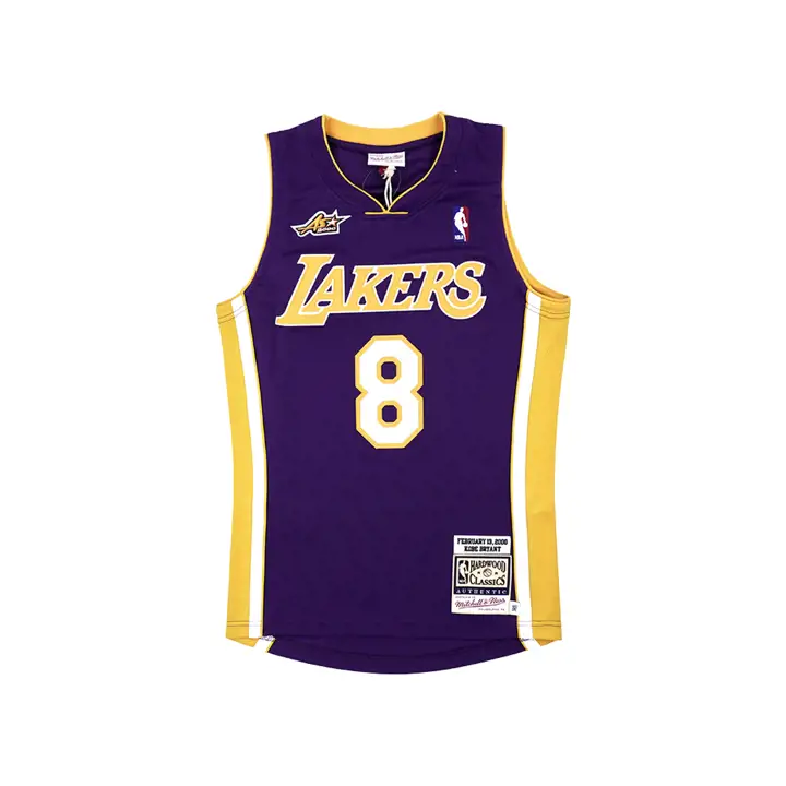 Maillot authentique M&N NBA LA LAKERS Kobe Bryant VIOLET/JAUNE