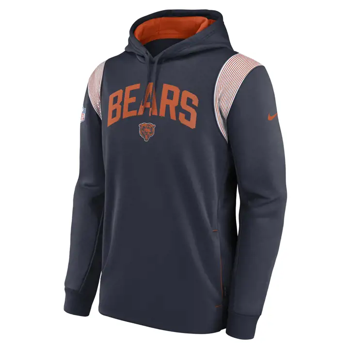 Chicago Bears NFL Athletic Stack Sideline Hood 22 marine