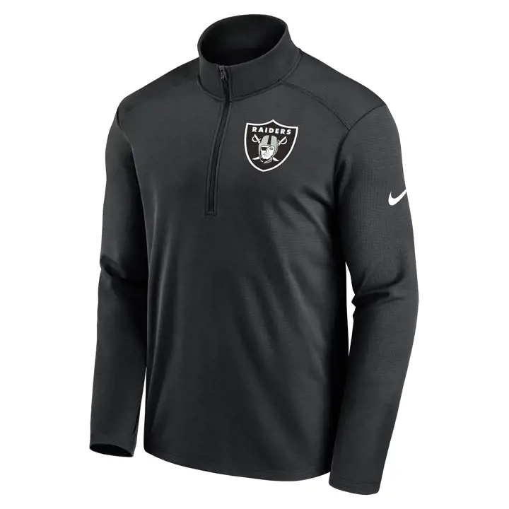 Las Vegas Raiders NFL Logo Pacer Demi-Zip 22 blk