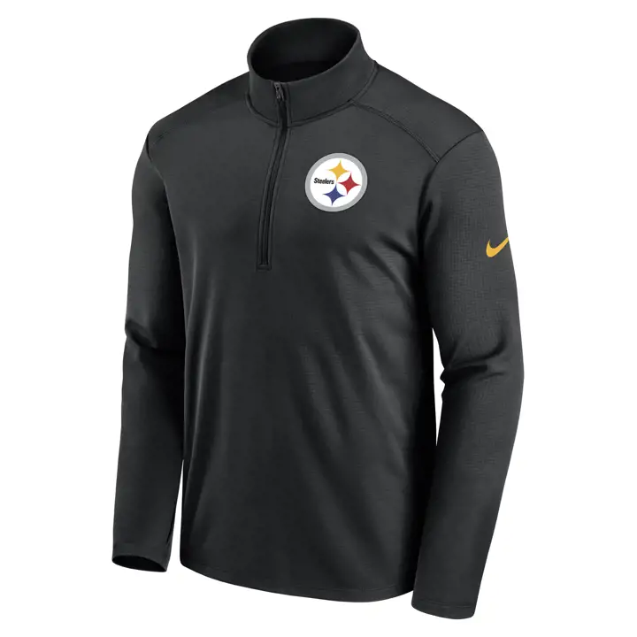 Pittsburgh Steelers NFL Logo Pacer Demi-zip 22 noir