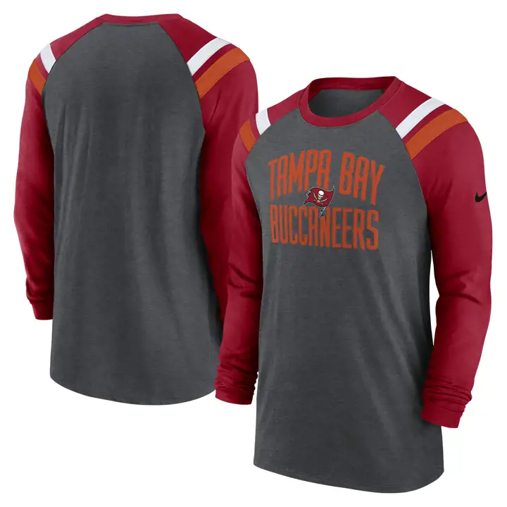 T-shirt de sport tendance NFL Tampa Bay Buccaneers manches longues 22 gris
