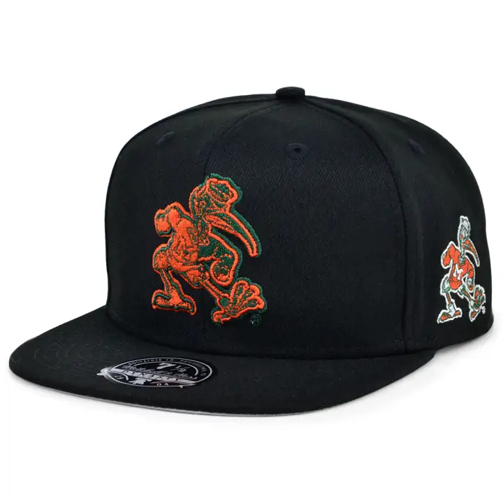 Casquette ajustée style de vie Miami Hurricanes NCAA noire