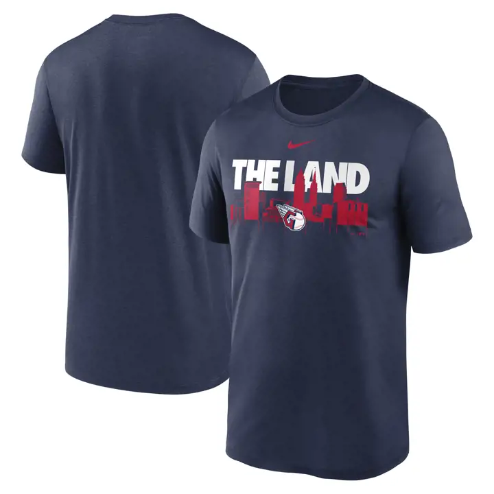 T-shirt Skyline Cleveland Guardians MLB édition Primetime – Bleu marine
