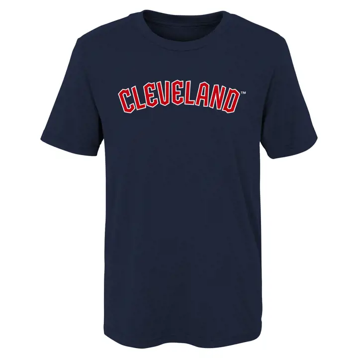 T-shirt Cleveland Guardians MLB Kids Prime avec logo et inscription – Bleu marine