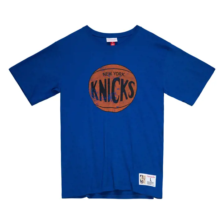 T-shirt slub légendaire des New York Knicks NBA bleu