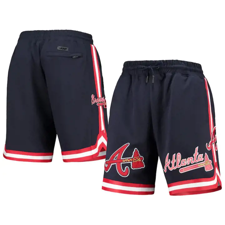 Short bleu marine de l'équipe professionnelle MLB des Atlanta Braves