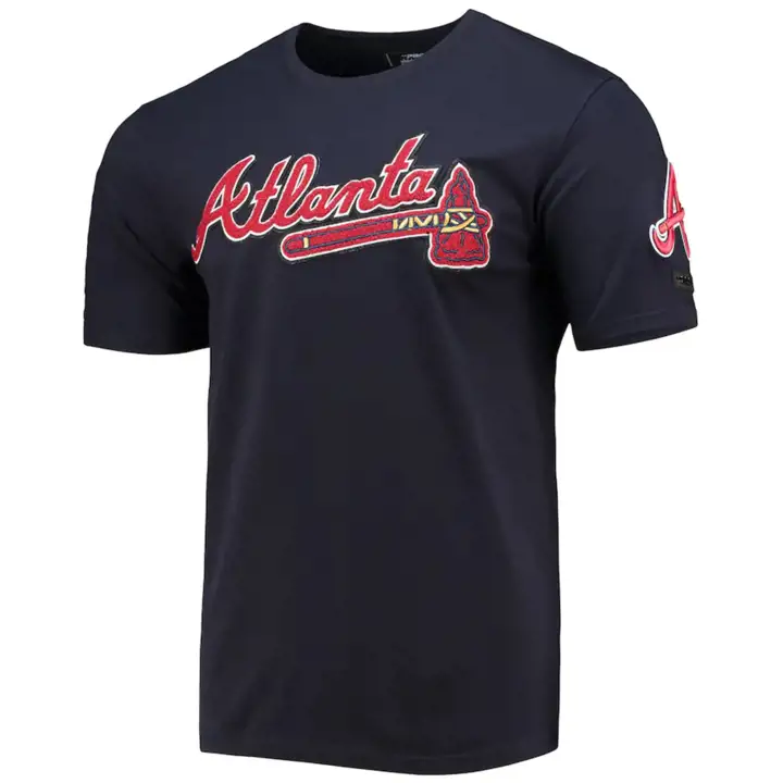 T-shirt d'équipe professionnel MLB des Atlanta Braves Bleu marine