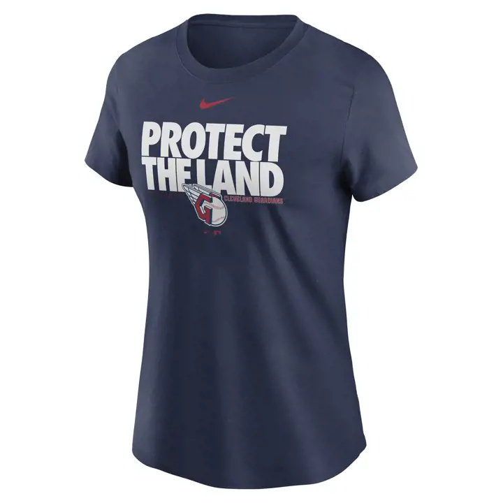 T-shirt Cleveland Guardians Nike à manches courtes pour femme marine