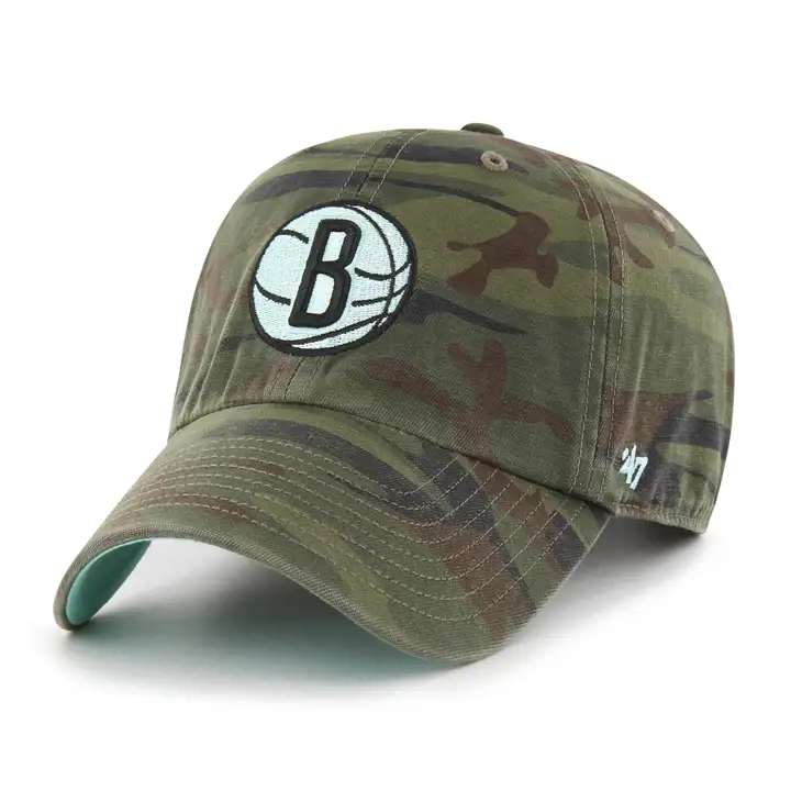 BROOKLYN NETS NBA Casquette '47 Regiment Pop Clean Up camouflage/turquoise