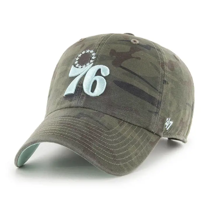 Philadelphia 76ers NBA Casquette « 47 Regiment Pop Clean Up » camouflage/turquoise
