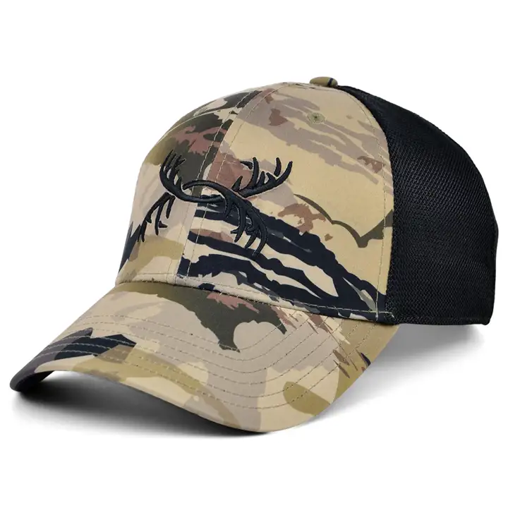 UNDARM Outdoor Casquette de camionneur en bois de cerf Camo/noir