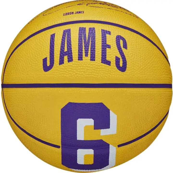 Mini-ballon de basket icône de joueur NBA Los Angeles Lakers jaune