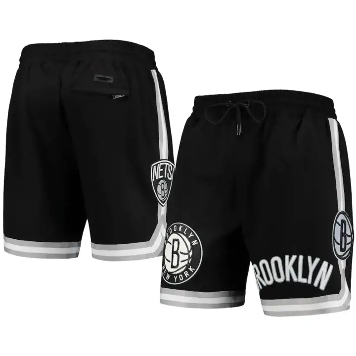 Shorts d'équipe de mode NBA Brooklyn Nets noir