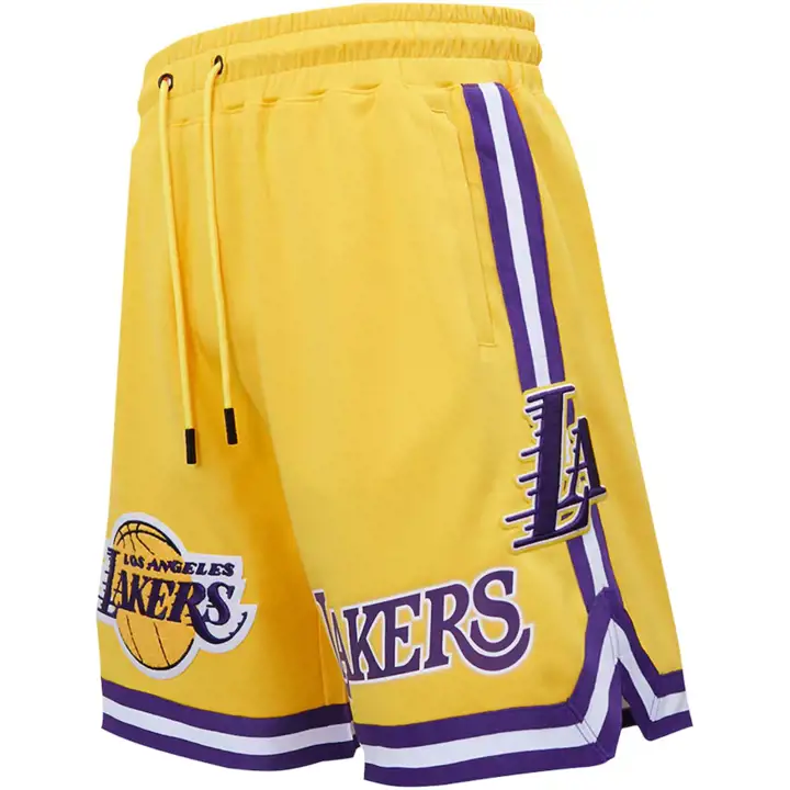 Short de bain à l'effigie des Los Angeles Lakers, équipe NBA yel