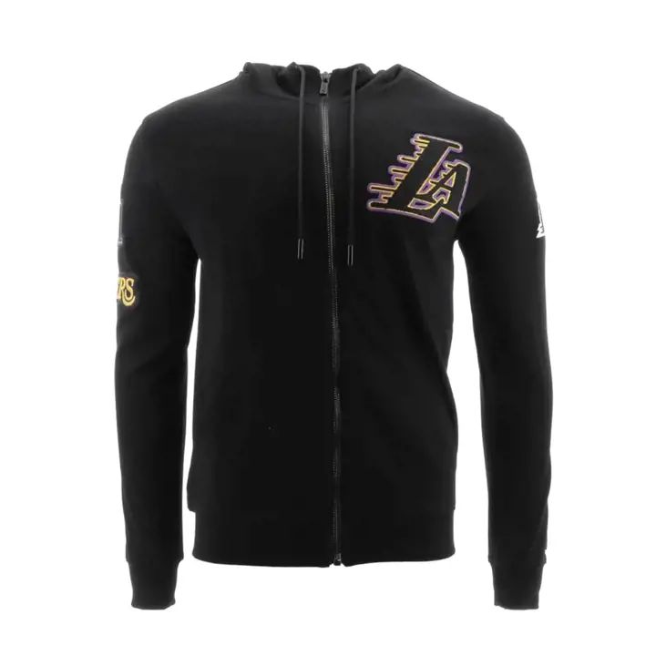 Los Angeles Lakers NBA Fashion Logo Veste à Capuche Zippée noire