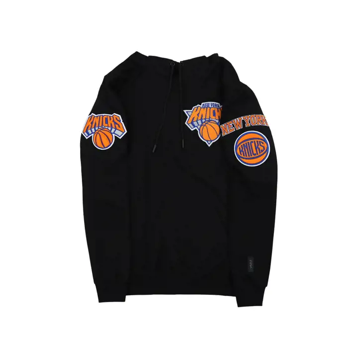 Sweat à capuche PO noir avec logo mode NBA des New York Knicks