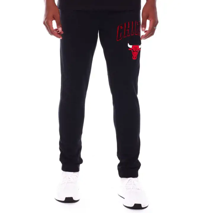 Pantalon de survêtement Chicago Bulls NBA à logo superposé noir