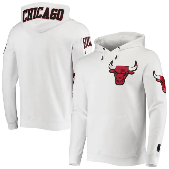 Chicago Bulls NBA Fashion Logo PO Hood blanc