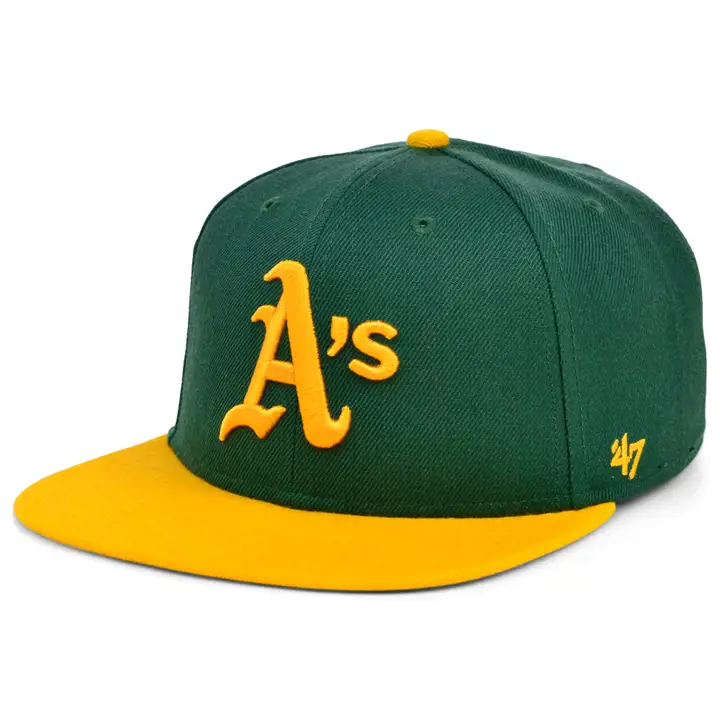 Casquette MLB Rétro Captain Oakland Athletics vert foncé/jaune/gris