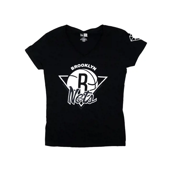T-shirt d'échauffement femme Brooklyn Nets NBA noir