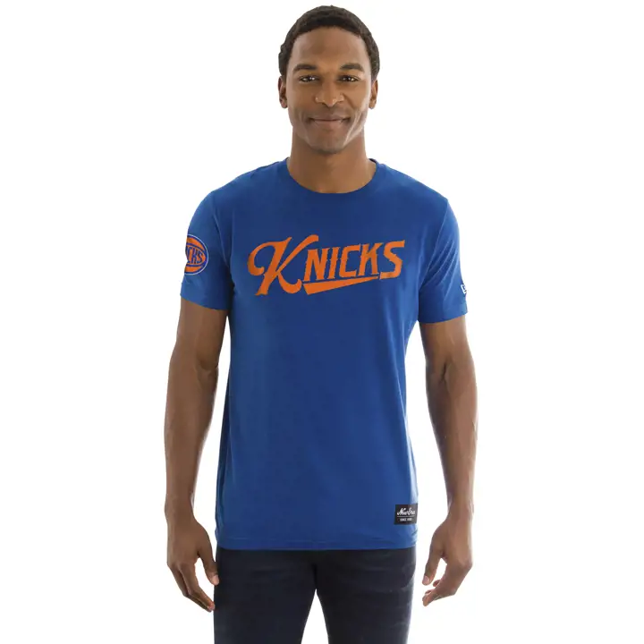 T-shirt bleu avec l'inscription New York Knicks NBA