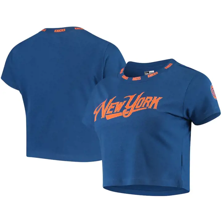 T-shirt bleu pour femme NBA New York Knicks