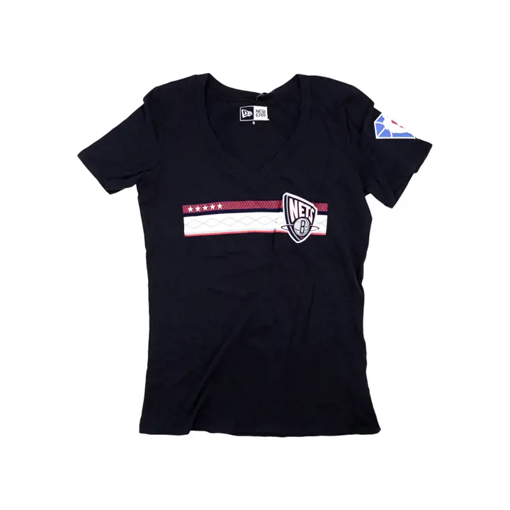 T-shirt Femme Col en V Brooklyn Nets NBA City Marine