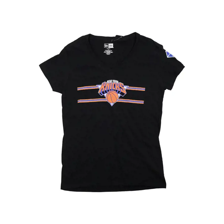 T-shirt col en V femme NBA New York Knicks City blk