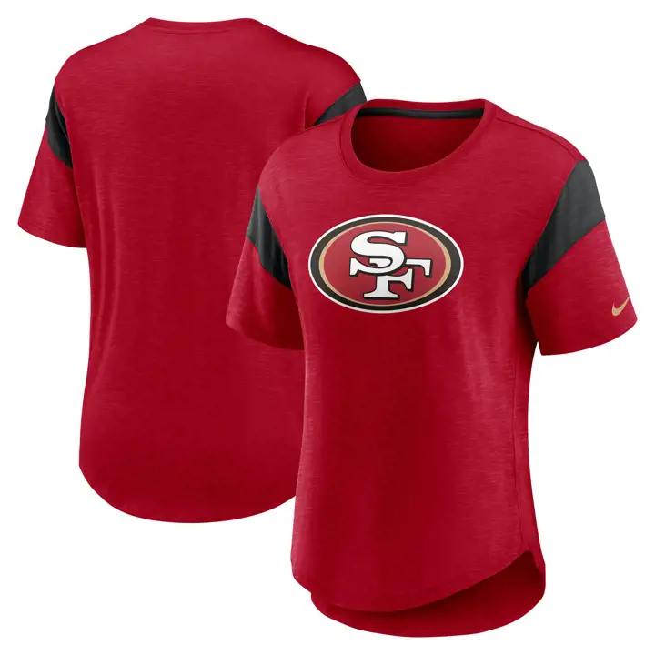 Haut mode femme slub NFL San Francisco 49ers 22 rouge
