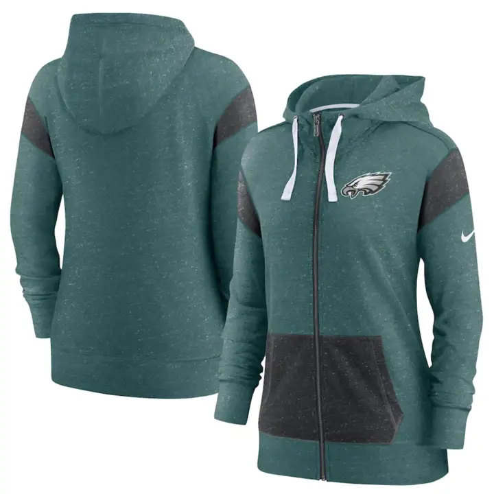 Veste zippée Philadelphia Eagles NFL Gym Vintage pour femme, coloris sarcelle, 22