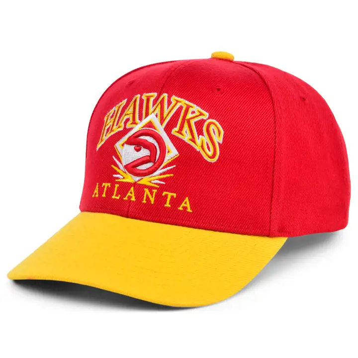 Casquette Atlanta Hawks NBA Diamond Plate Pro Crown rouge/jaune/vert HWC