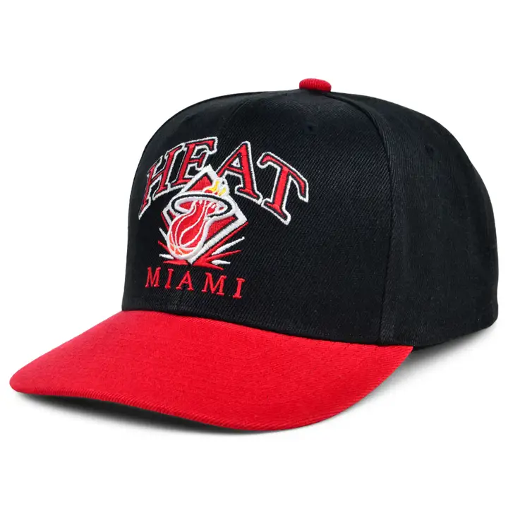 Casquette Miami Heat NBA Diamond Plate Pro Crown noire/rouge/verte HWC