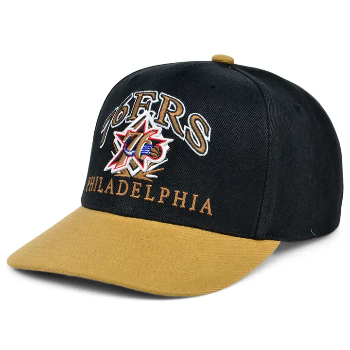Casquette Philadelphia 76ers NBA Diamond Plate Pro Crown noire/dorée/verte HW