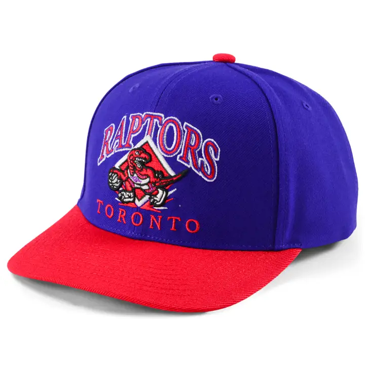 Casquette Pro Crown à motif diamant Toronto Raptors NBA, couleurs pur/rouge/vert HWC