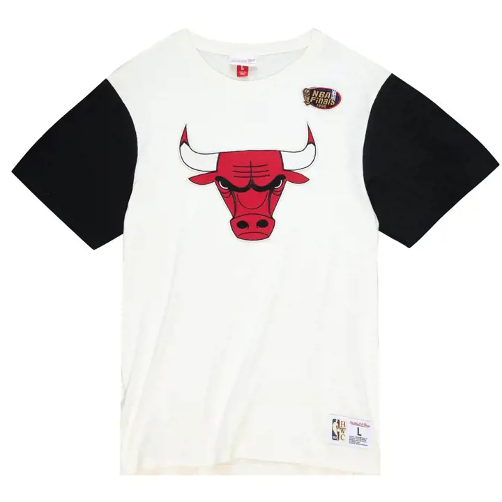 T-shirt Coupe Couleur Chicago Bulls NBA Crème