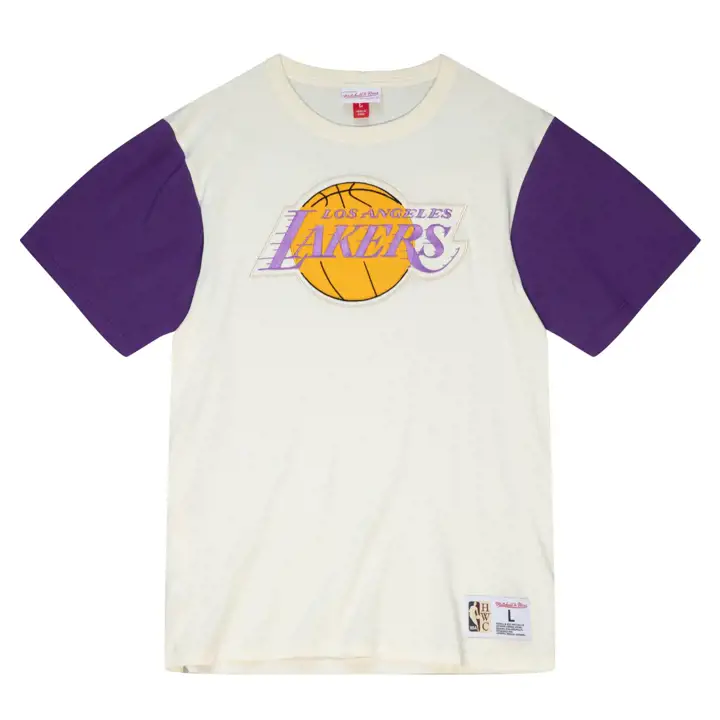 T-shirt Color Block Los Angeles Lakers NBA Crème