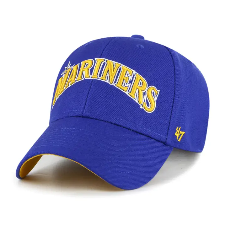 Casquette MVP LTRYL des Seattle Mariners de la MLB avec motif rétro manuscrit des années 47