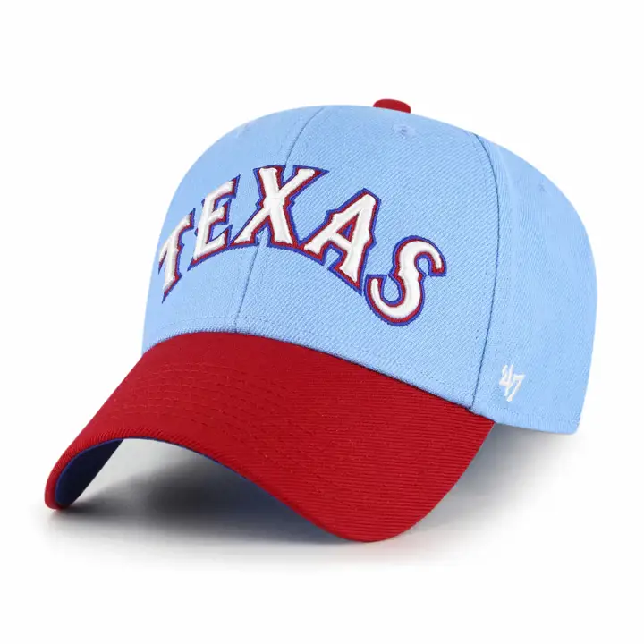 Casquette '47 MVP LBL style rétro avec logo retourné des Texas Rangers de la MLB