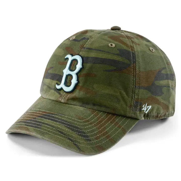 CASQUETTE BOSTON RED SOX MLB Regiment Pop '47 Clean Up WOODLAND