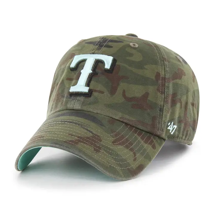 Casquette réglable Texas Rangers MLB Regiment Pop '47 Clean Up WOODLAND
