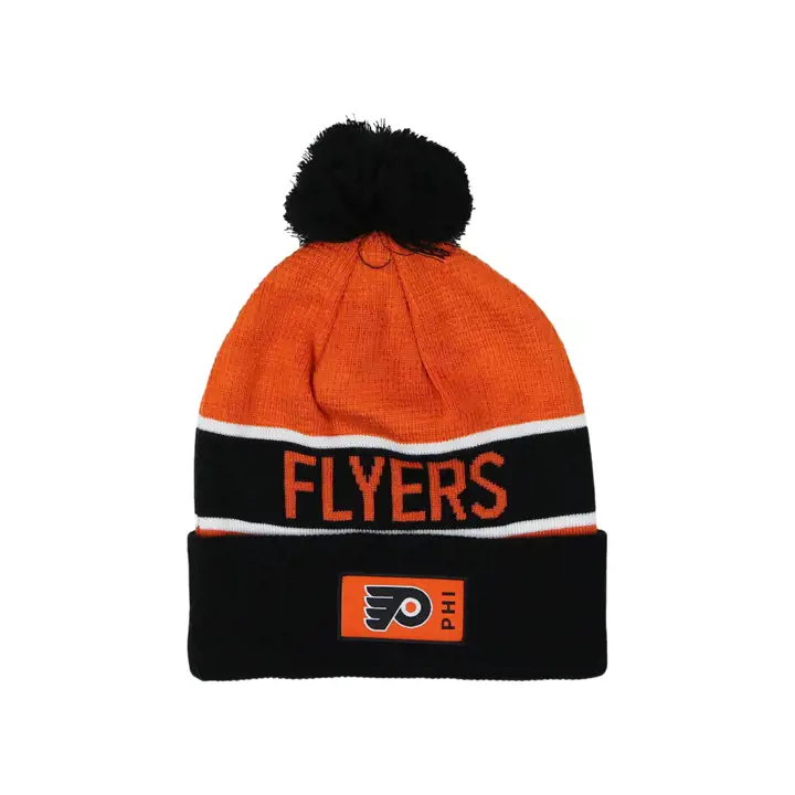 Bonnet à revers pompon Philadelphia Flyers NHL 22 LR noir/orange