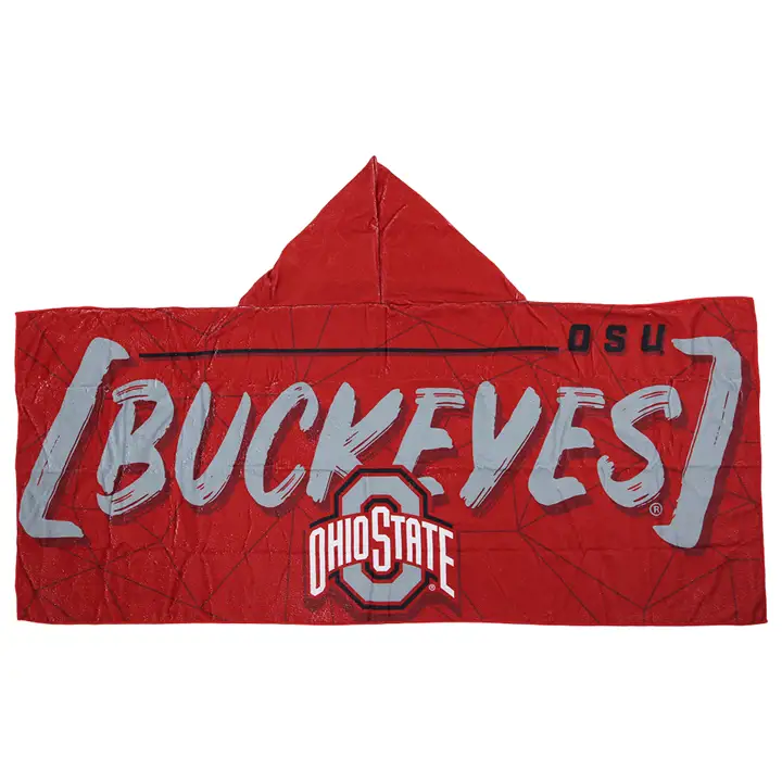 Serviette de plage à capuche Ohio State Buckeyes AST