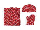 3piece Apron, Oven Mitt, and Chef Hat Set
