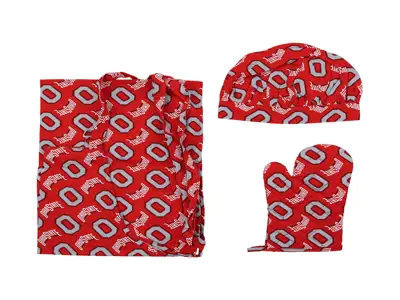 The Northwest Company 3piece Apron, Oven Mitt, and Chef Hat Set