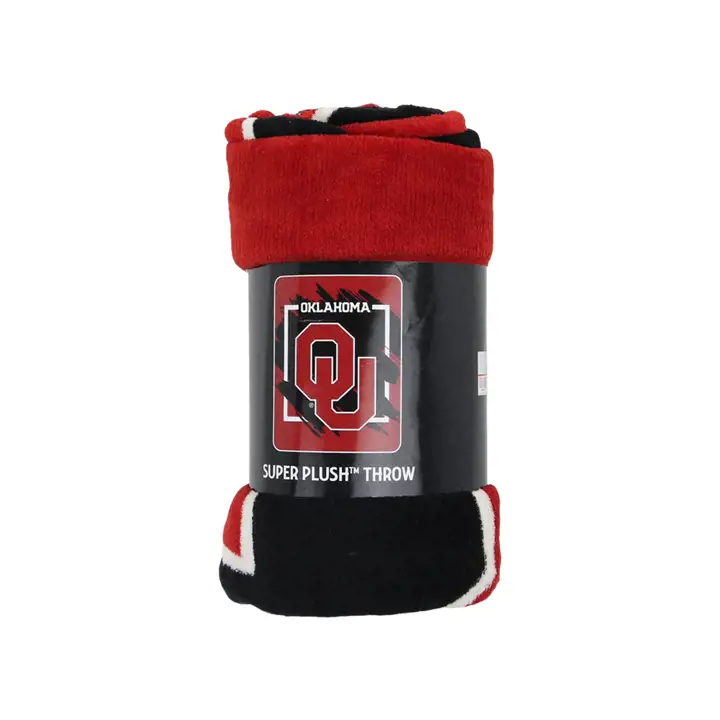 Plaid micro-raschel 117x152 cm Oklahoma Sooners - AST dimensionnel