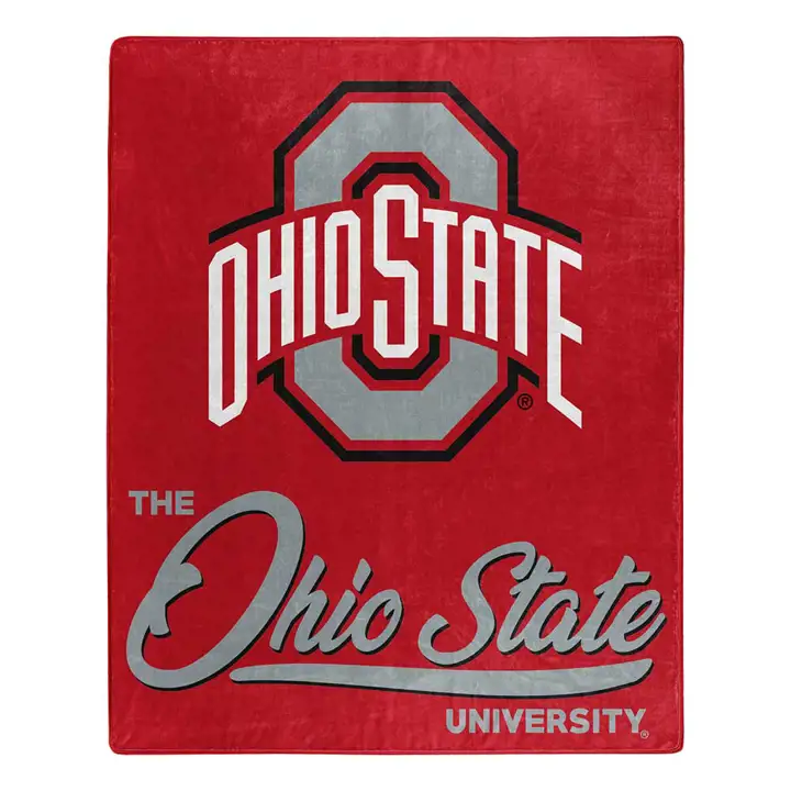 Plaid polaire microfibre Ohio State Buckeyes 50x60 - Signature AS